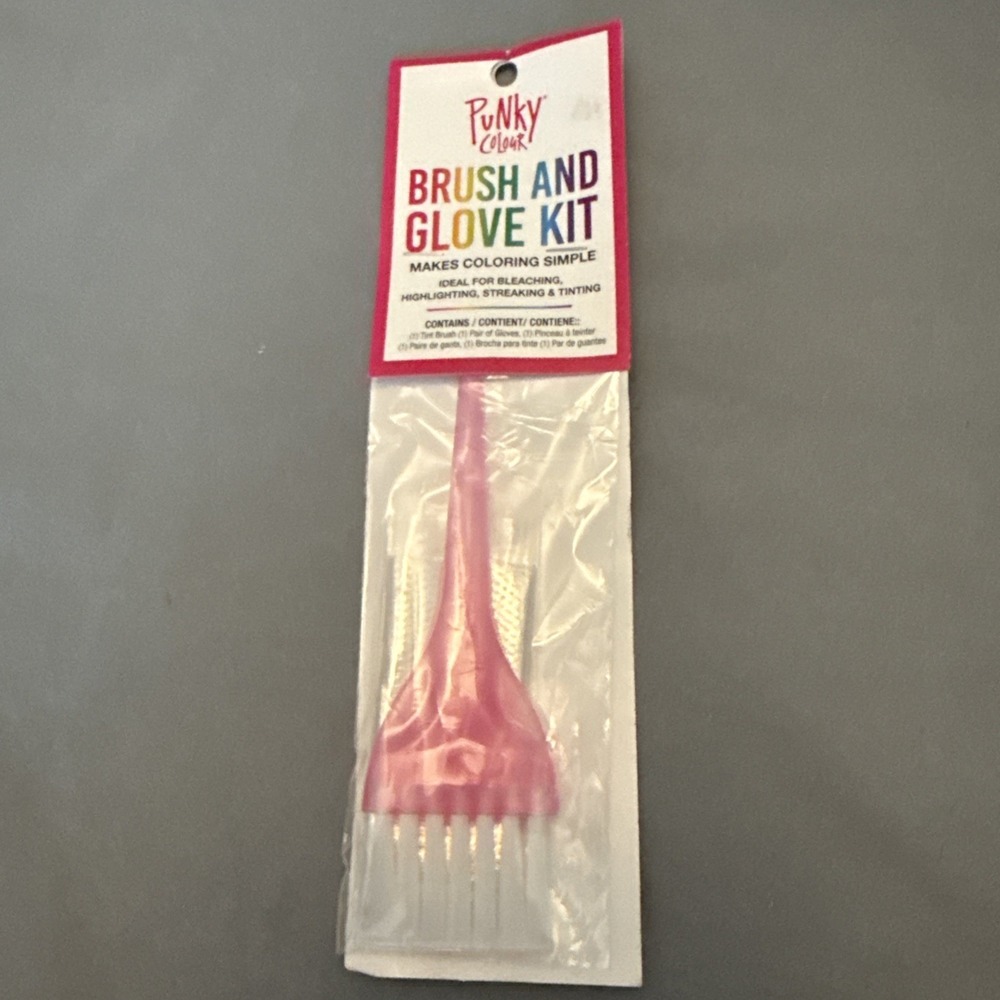 Punky Colour Brush & Glove Kit Pink